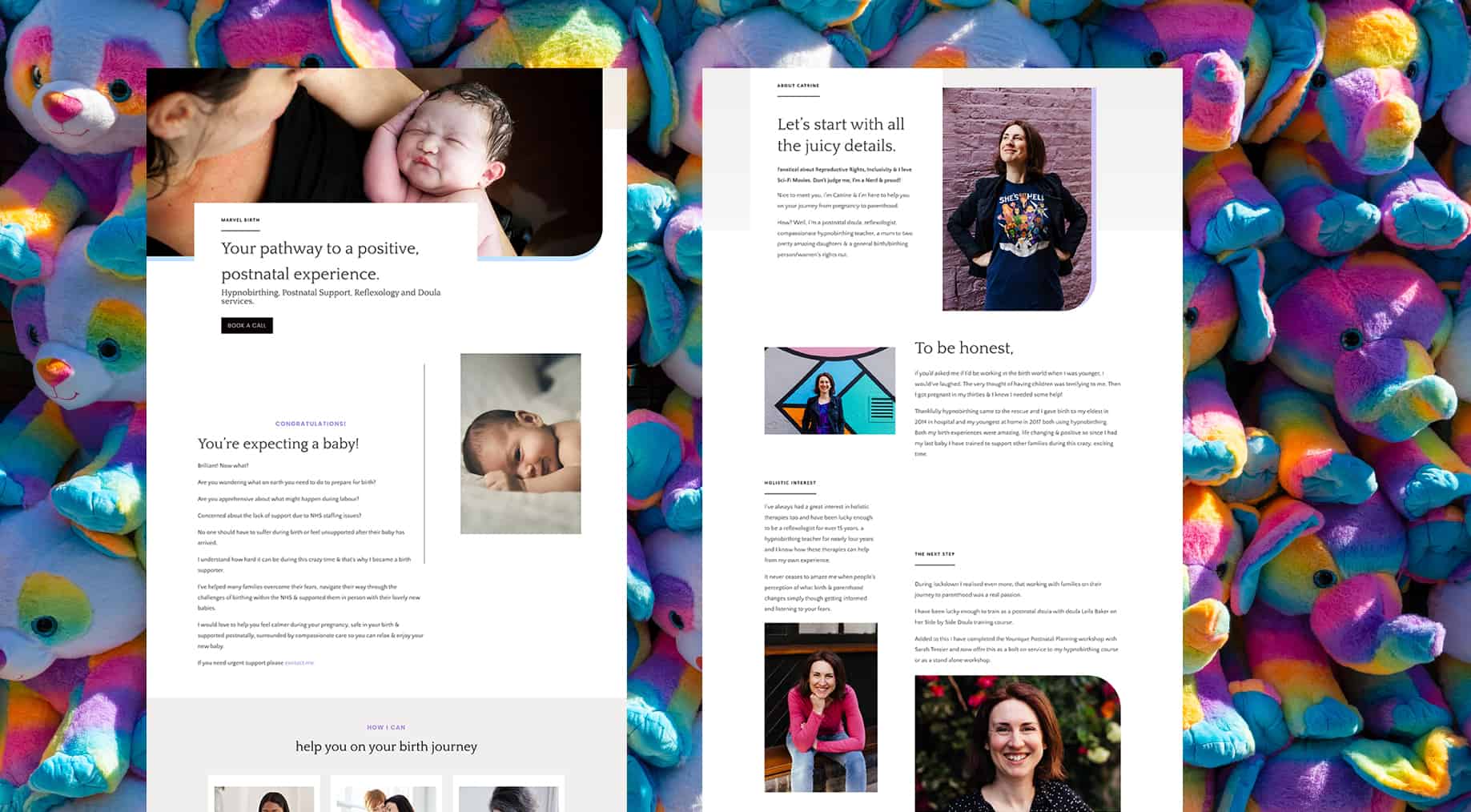 Marvel Birth website design